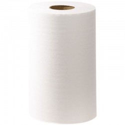 Essuie-mains gauffrés blanc 2x18g/m² - Carton de 6 rouleaux - Dévidage centrale  -2 plis - 450 formats 20x25cm - H261GSM