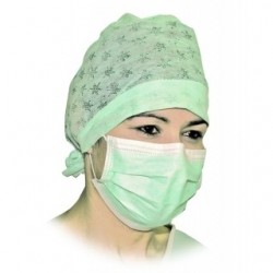 Boite de 50 Masques Respiratoires 3 plis non tissé couleur Blanche - M517